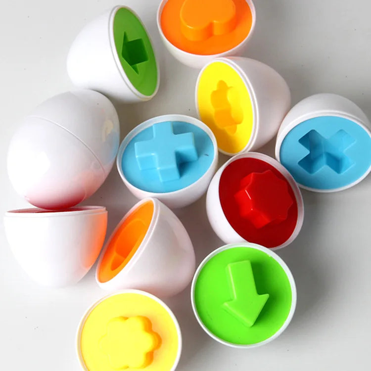 Chickamic Matching Eggs – Montessori Shape Sorter & Educational Easter Set