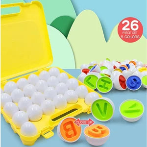 Chickamic Matching Eggs – Montessori Shape Sorter & Educational Easter Set