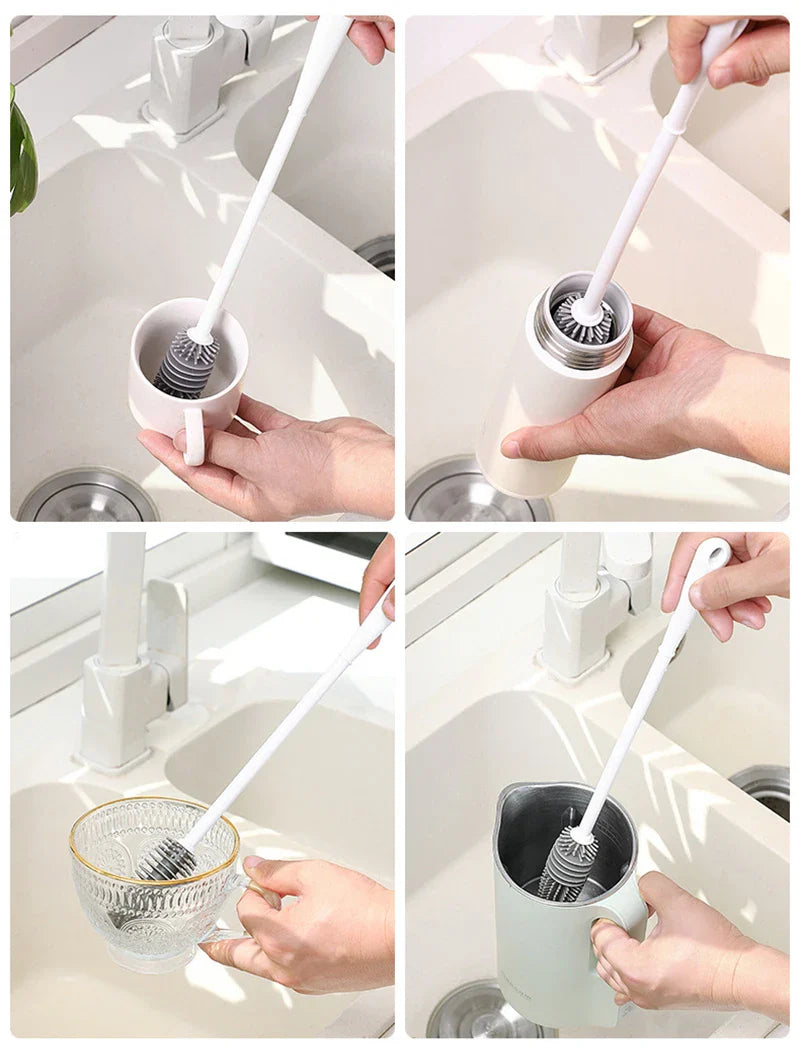 Bezzaki Baby Bottle Brush – 360° Rotating Silicone Cleaning Tool