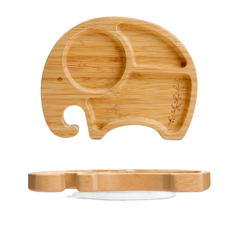 Bamboo Baby Tableware Set – Non-Slip Bowl, Plate & Utensils (6-Piece)