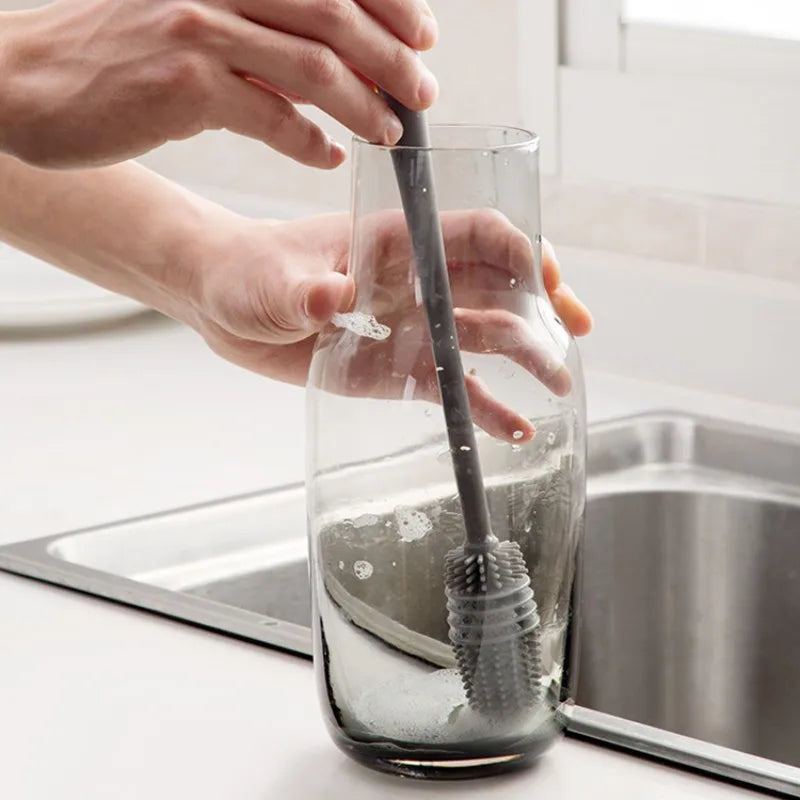 Bezzaki Baby Bottle Brush – 360° Rotating Silicone Cleaning Tool