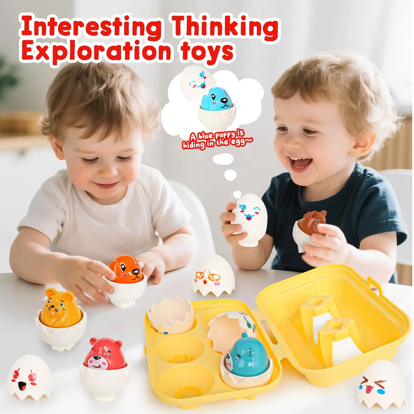 Chickamic Matching Eggs – Montessori Shape Sorter & Educational Easter Set