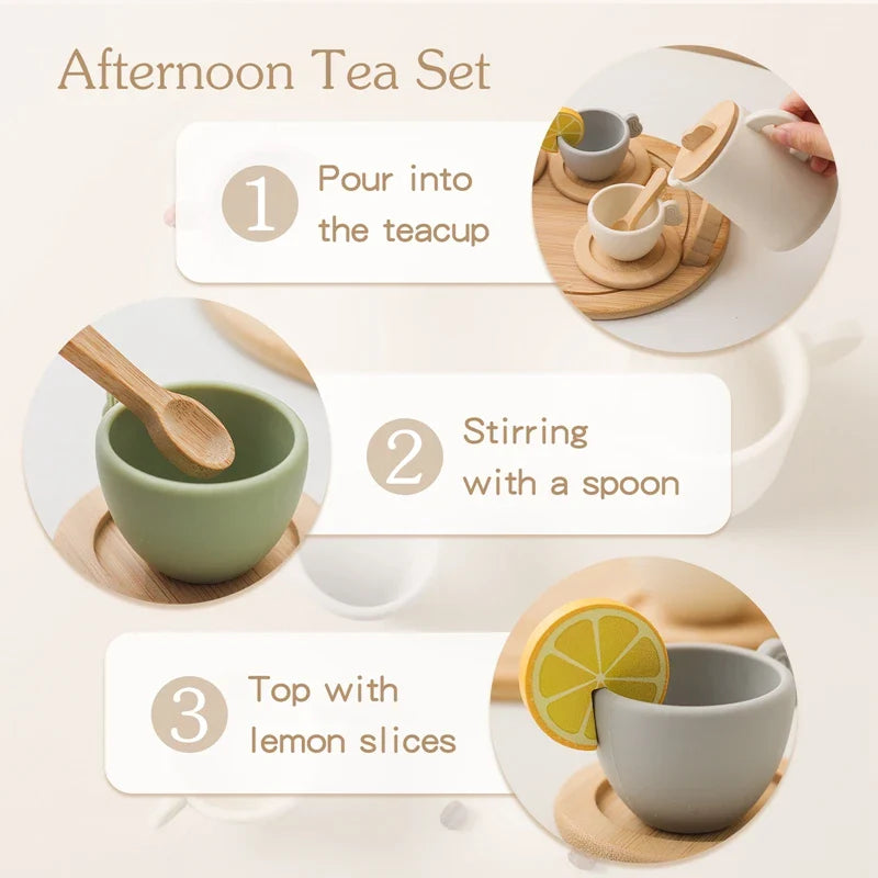 Silicone Kids Tea Set – 9-Piece Food-Grade Play Kit | BPA-Free