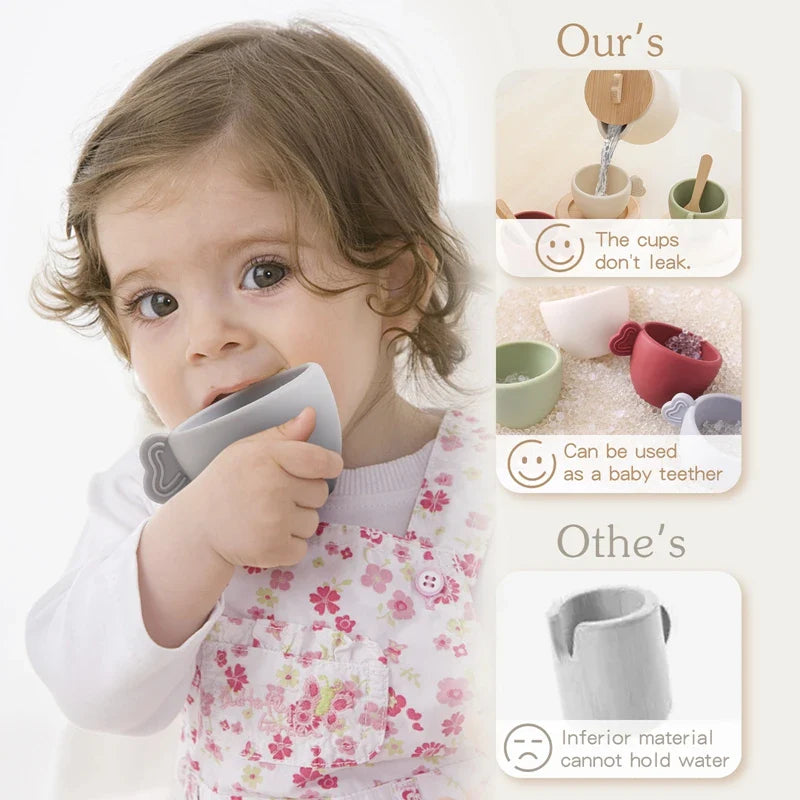 Silicone Kids Tea Set – 9-Piece Food-Grade Play Kit | BPA-Free
