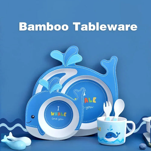 Bamboo Baby Feeding Bowl Set – Natural Fiber Eco-Friendly Tableware
