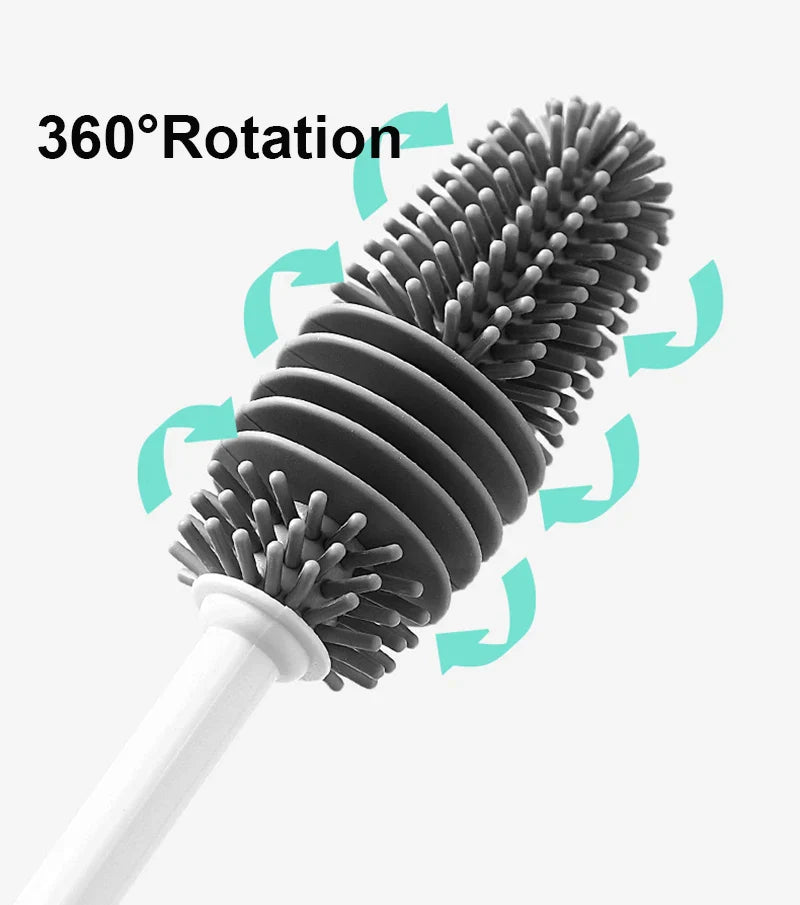 Bezzaki Baby Bottle Brush – 360° Rotating Silicone Cleaning Tool