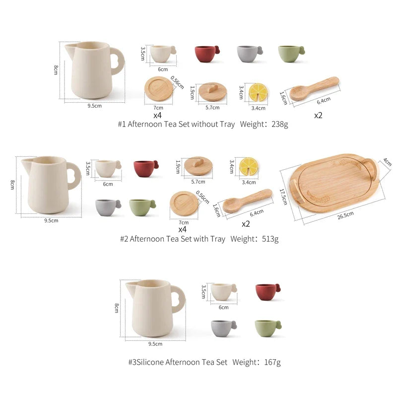 Silicone Kids Tea Set – 9-Piece Food-Grade Play Kit | BPA-Free