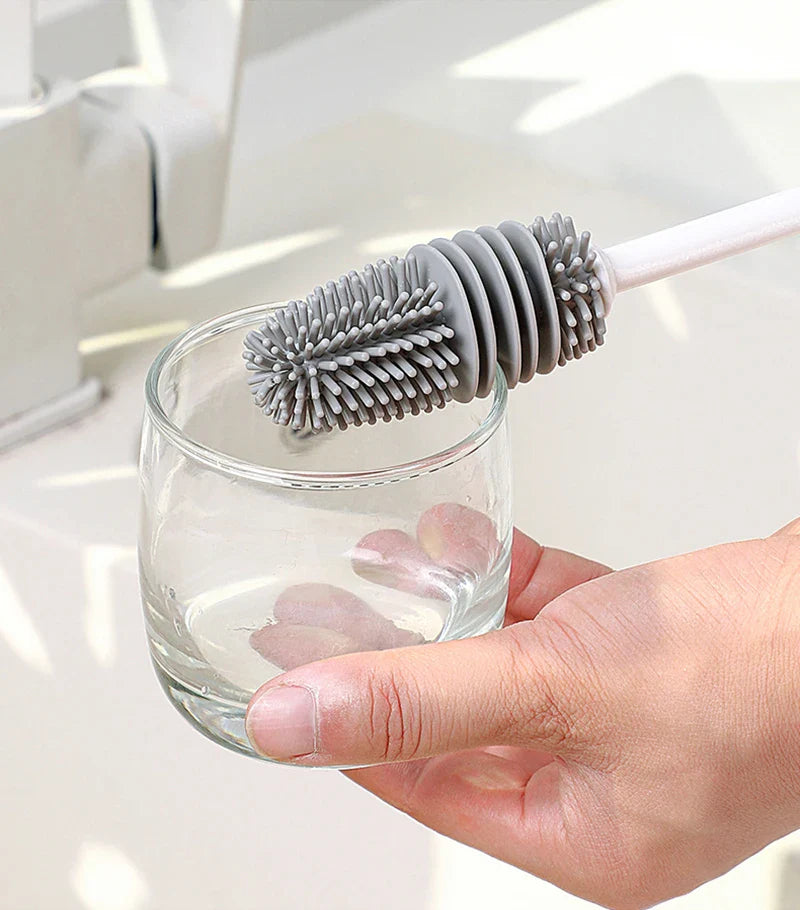 Bezzaki Baby Bottle Brush – 360° Rotating Silicone Cleaning Tool
