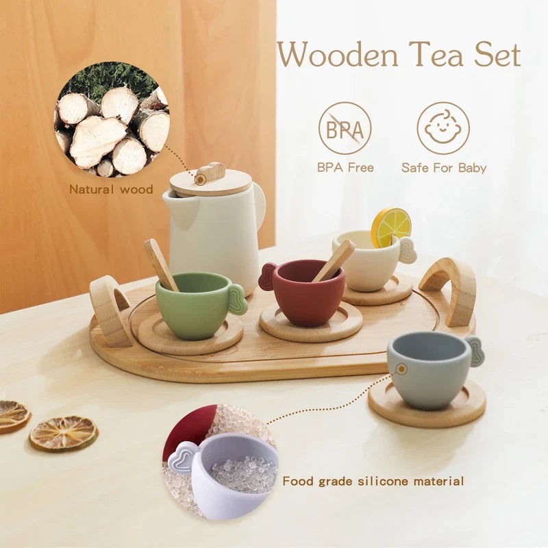 Silicone Kids Tea Set – 9-Piece Food-Grade Play Kit | BPA-Free