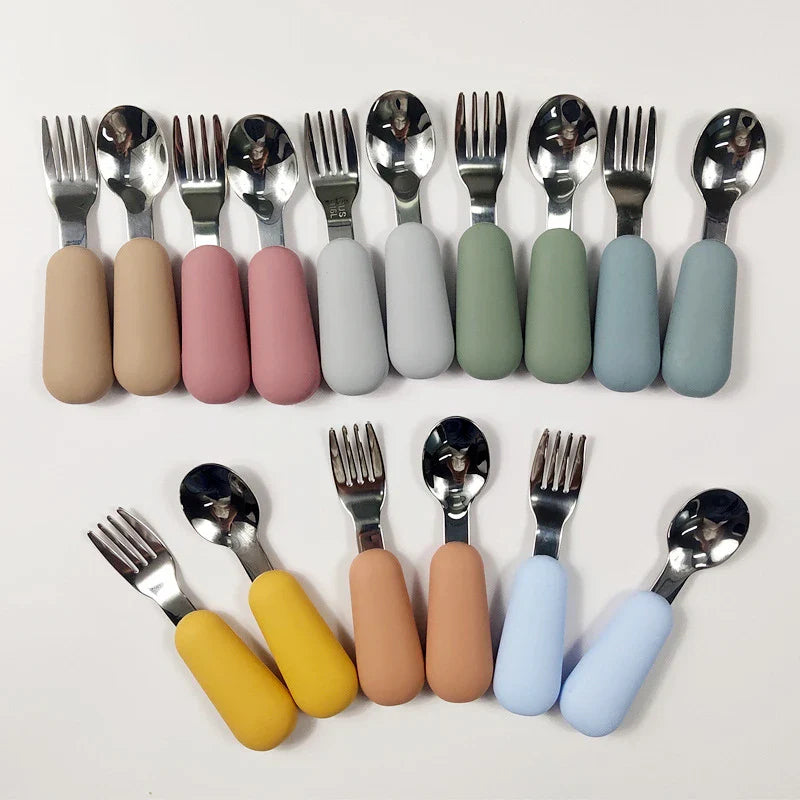 Symilo Baby Feeding Set – Stainless Steel Spoon & Fork