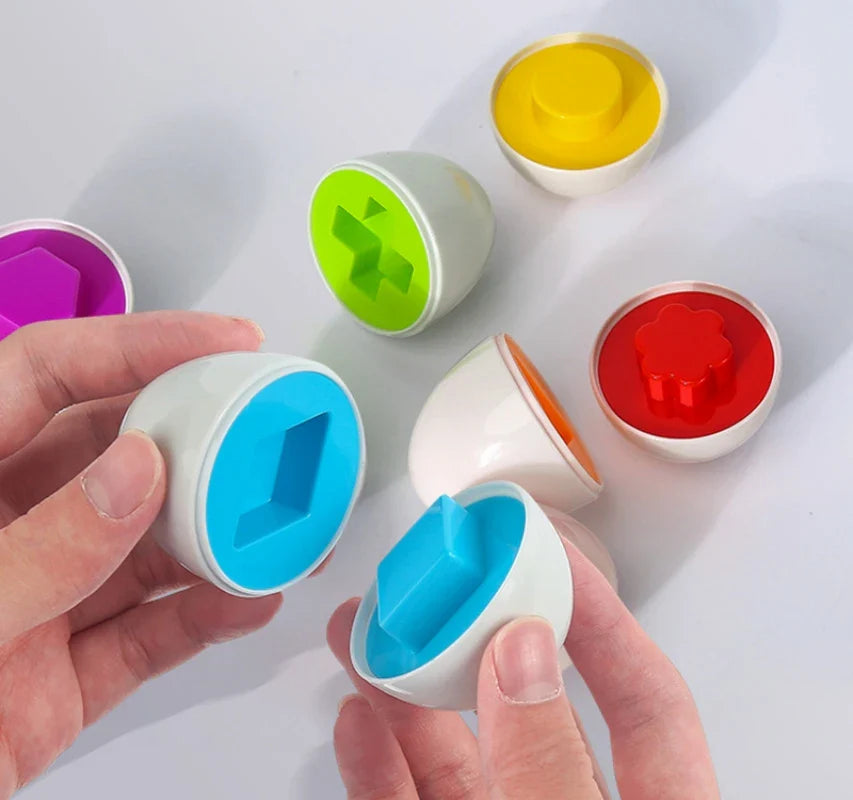 Chickamic Matching Eggs – Montessori Shape Sorter & Educational Easter Set