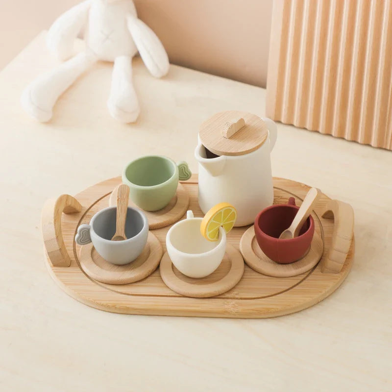 Silicone Kids Tea Set – 9-Piece Food-Grade Play Kit | BPA-Free
