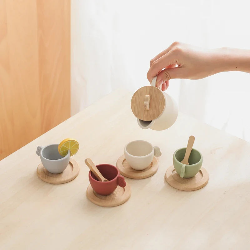 Silicone Kids Tea Set – 9-Piece Food-Grade Play Kit | BPA-Free