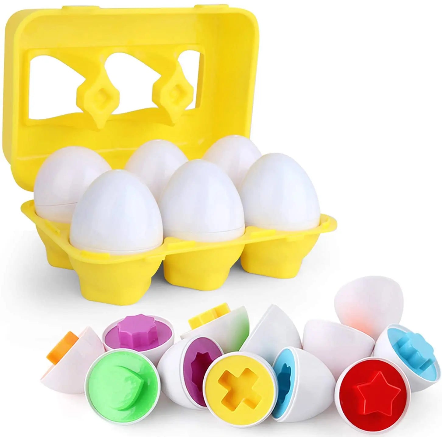 Chickamic Matching Eggs – Montessori Shape Sorter & Educational Easter Set