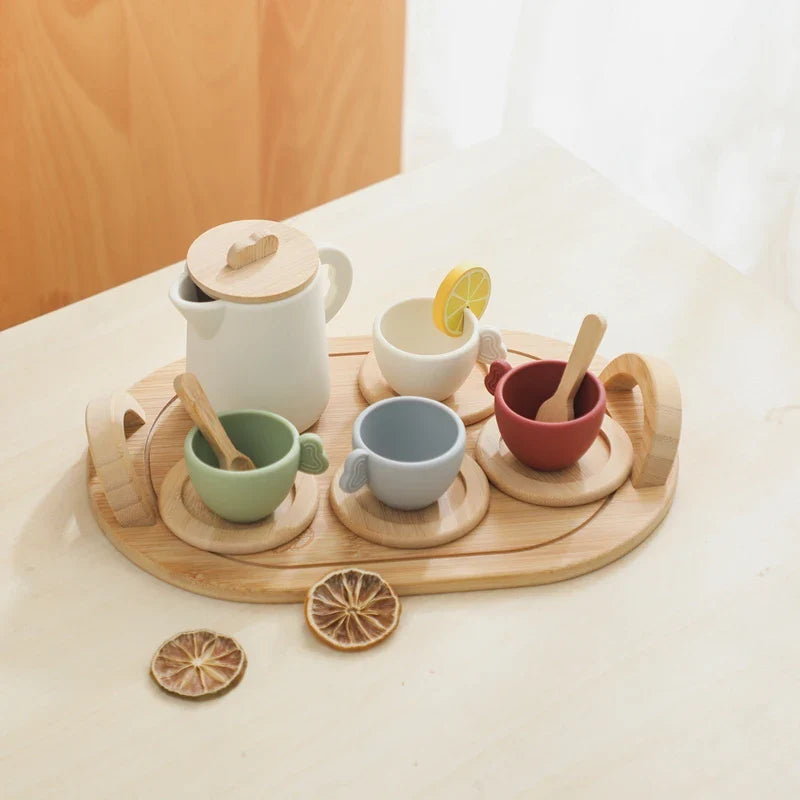 Silicone Kids Tea Set – 9-Piece Food-Grade Play Kit | BPA-Free