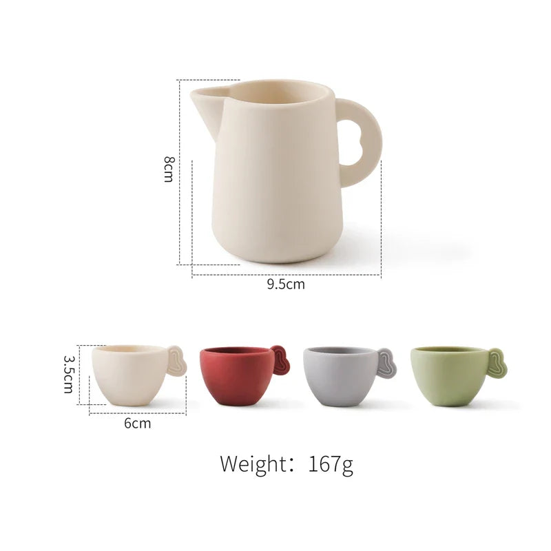 Silicone Kids Tea Set – 9-Piece Food-Grade Play Kit | BPA-Free