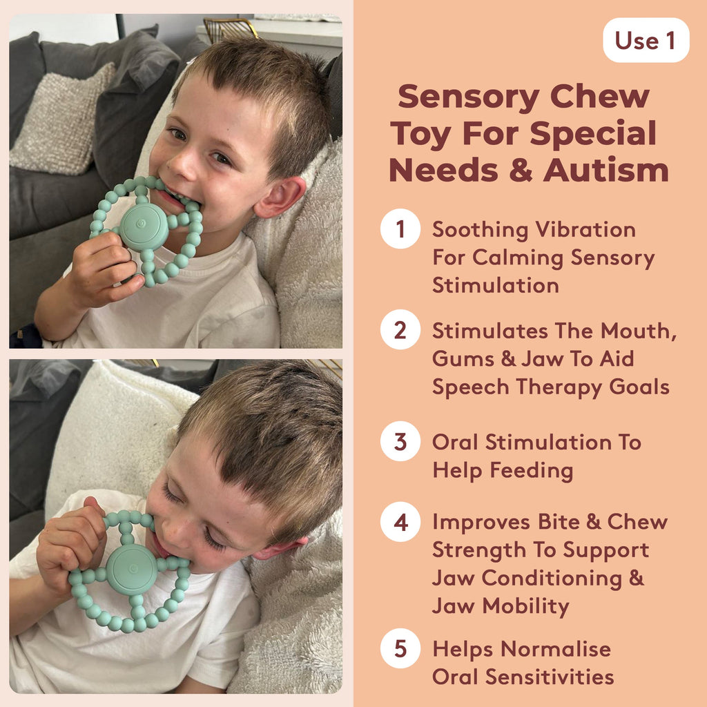 Vibrating Sensory Chew Toy - Autism Chew Toys & Baby Teething Toys