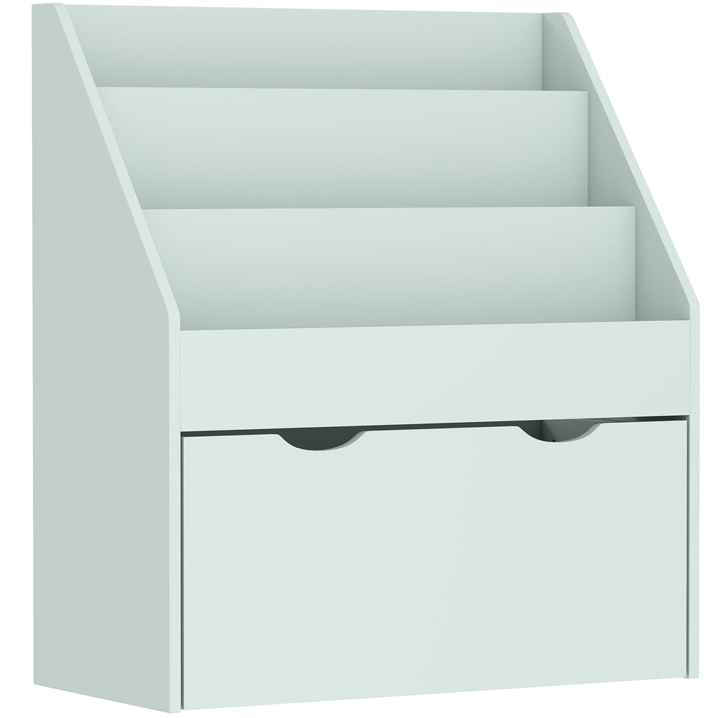 AIYAPLAY Bookcase for Kids with Shelves, Drawer, Bookcase for Bedroom, Playroom, Green