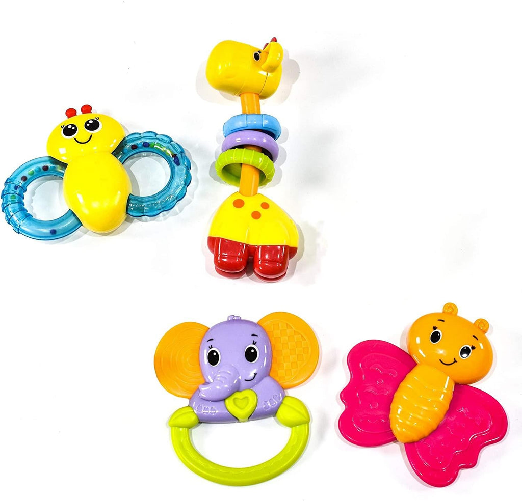 Baby's Soothing Sensory Giraffe Ring Teether Toy