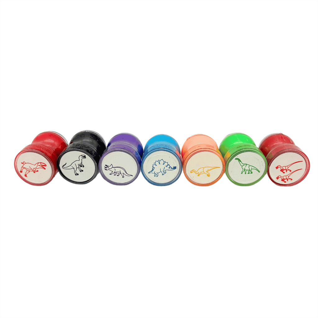 Double Sided Self Inking Dinosaur Stamper with Roller (single)