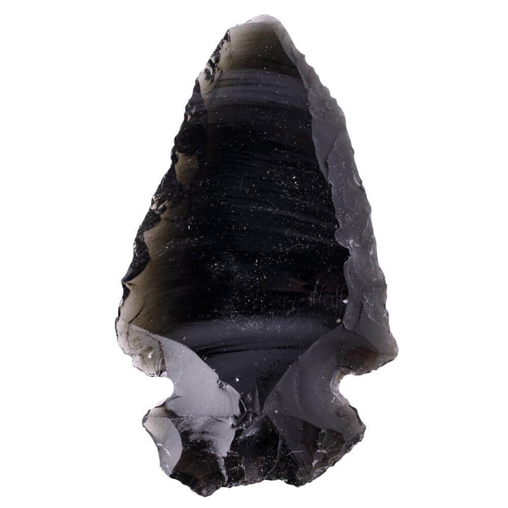 Obsidian Arrowhead Natural Volcanic Glass Collectible Crystal (SINGLE)