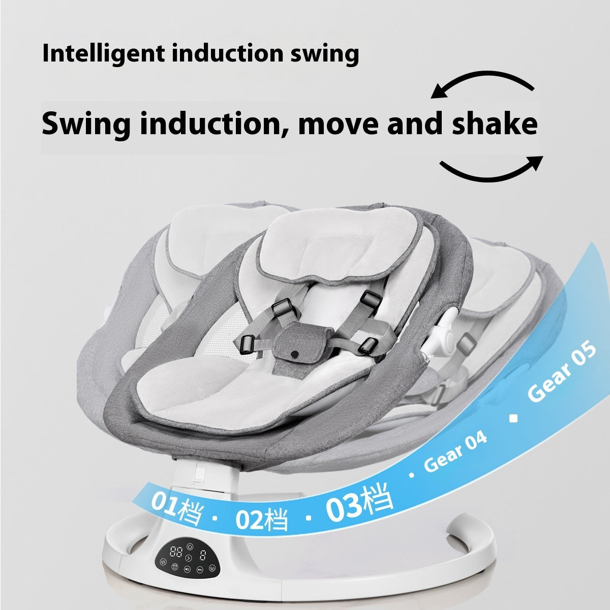 KiddNest Baby Rocker Steel Frame Reclining Chair - Foldable Infant