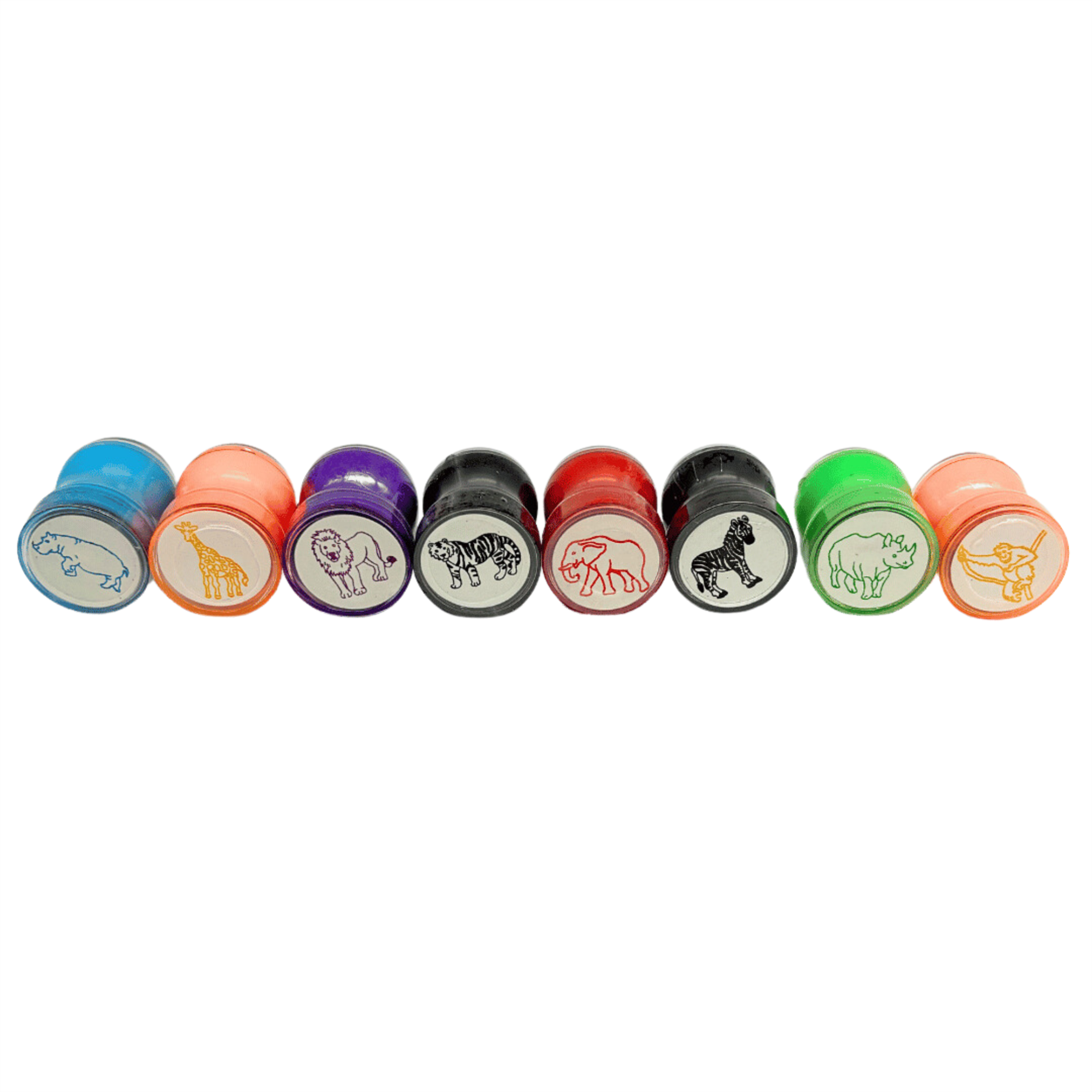 Double Sided Self Inking Wild Animal Stamper with Roller (single)