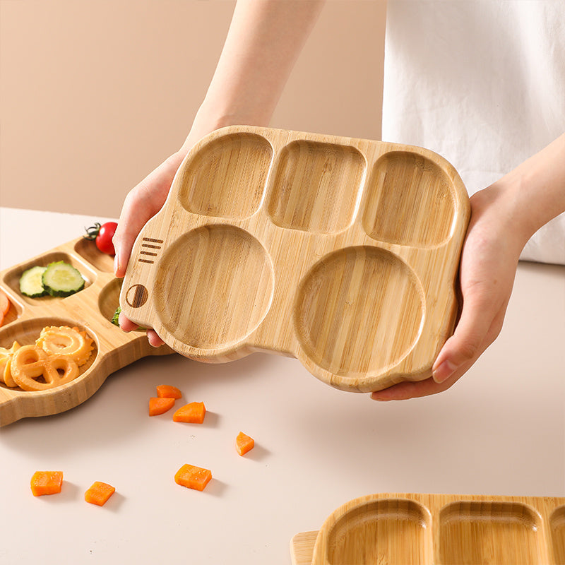 SnuggleSprout Wooden Feeding Bowl – Safe Natural Baby Tableware