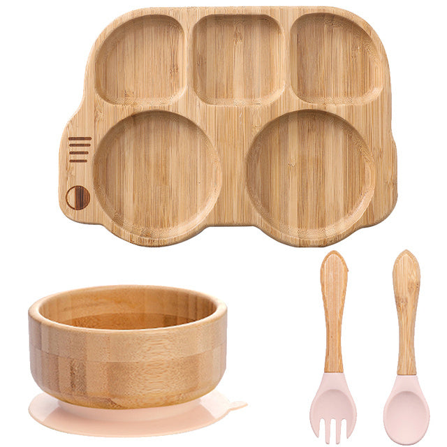 SnuggleSprout Wooden Feeding Bowl – Safe Natural Baby Tableware