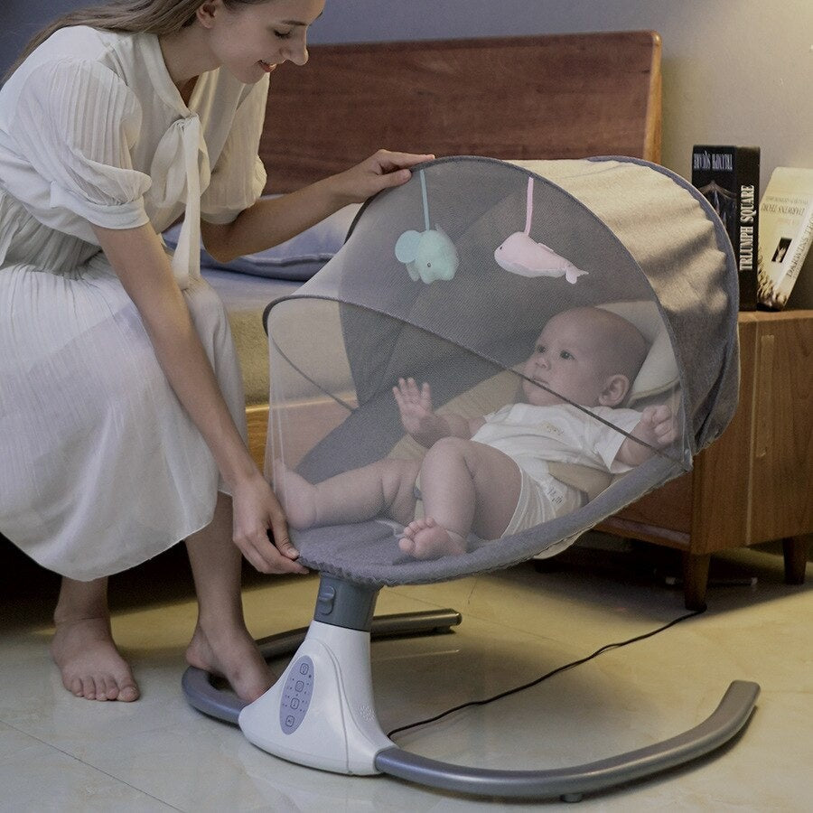 Electric Baby Rocking Chair - Smart Cradle with Music & Motion