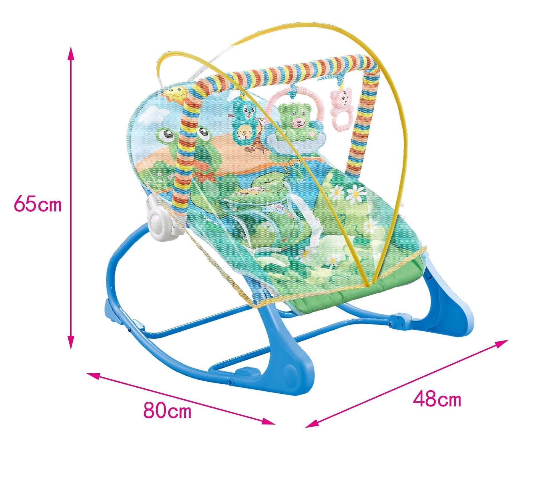 Portable Foldable Baby Rocking Chair Bassinet with Mosquito Net