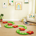 AIYAPLAY 13 PCS Kids Balance Beam Stepping Stones Set with Non-slip Textured Surface, Outdoor Indoor for Toddlers, Green